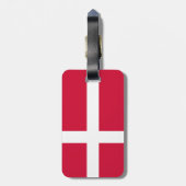革バンドが付いているデンマークの荷物のラベルの旗 ラゲッジタグ (裏面縦)