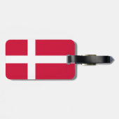 革バンドが付いているデンマークの荷物のラベルの旗 ラゲッジタグ (裏面横)