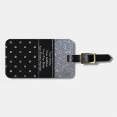 革バンドが付いているパーソナライズな荷物のラベル ラゲッジタグ (正面横)