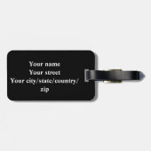 革バンドが付いている写真の荷物のラベル ラゲッジタグ (裏面横)