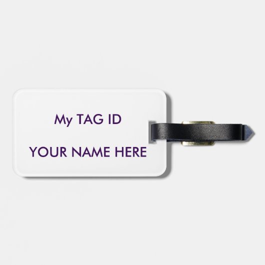 革バンドが付いている古いヤギの荷物のラベル ラゲッジタグ (裏面横)