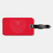 革バンドが付いている愛振動♥ 01の♥Luggageのラベル ラゲッジタグ (裏面横)