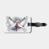 革バンドが付いている愛鳩の荷物のラベル ラゲッジタグ (裏面横)