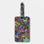 革バンドが付いている抽象的な荷物のラベル ラゲッジタグ (裏面縦)