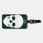 革バンドが付いている荷物のラベルは際立っています ラゲッジタグ (正面横)