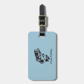 革バンドが付いている荷物のラベル ラゲッジタグ (正面縦)