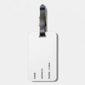 革バンドが付いている荷物のラベル ラゲッジタグ (裏面縦)