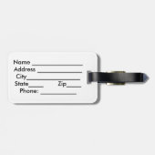 革バンドが付いている荷物のラベル- "私は部屋5"はにとどまりました ラゲッジタグ (裏面横)