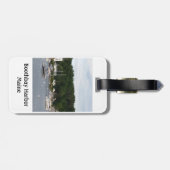 革バンドが付いているBoothbay港のボートの荷物のラベル ラゲッジタグ (裏面横)