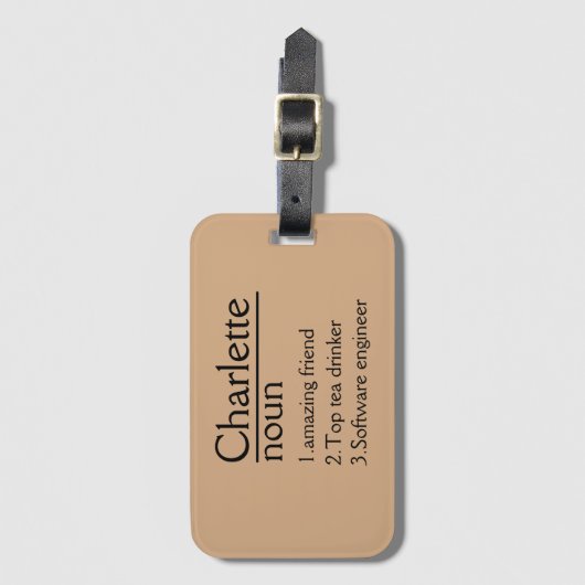 革パーソナライズされたラゲッジタパーソナライズされたグ ラゲッジタグ (正面縦)