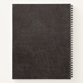 革パーソナライズされた台所用品レシピ帳 ノートブック (裏面)