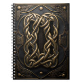 革フェイクと金属 ノートブック (正面)