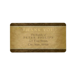 革フェイクパーチメントサンキューファミリーラベル ラベル