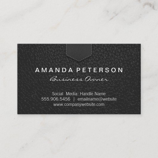 革フラップ |ステッチ 名刺 (正面)