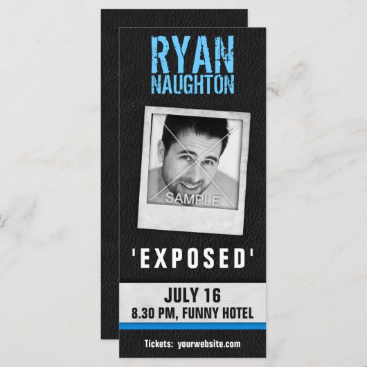 革フレームクールフォトアクターのコメディアン (正面/裏面)