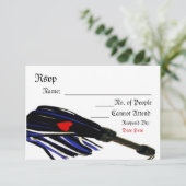 革プライドの鞭カスタムなRSVPのカード 出欠カード (スタンド正面)