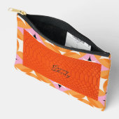 革モダン革 アクセサリーポーチ (見開き)