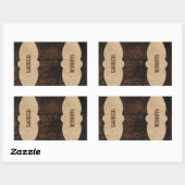 革ルックバインダータブをスカッシング 長方形シール (シート)