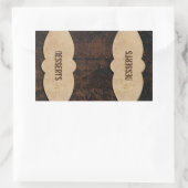 革ルックバインダータブをスカッシング 長方形シール (バッグ)