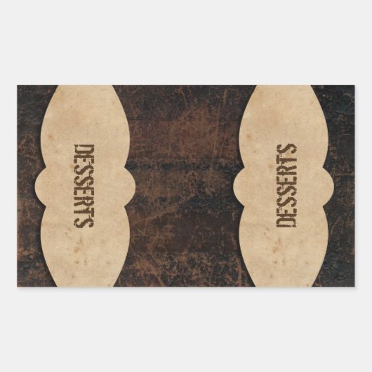 革ルックバインダータブをスカッシング 長方形シール (正面)