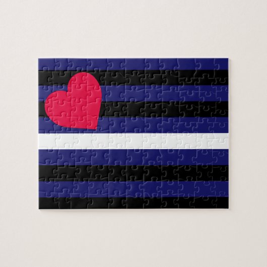 革乳液およびBDSMのプライドの旗 ジグソーパズル (横)