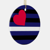 革乳液およびBDSMのプライドの旗 セラミックオーナメント (右)