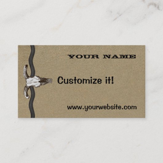 革及びスカルの西部の名刺 名刺 (正面)