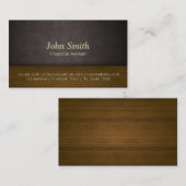 革及び木製の財務顧問の名刺 名刺 (正面/裏面)