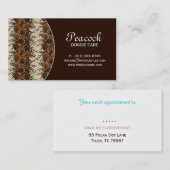 革名刺のスネークスキンの動物のペットの世話 予約カード (正面/裏面)