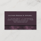 革名刺の紫色 名刺 (裏面)