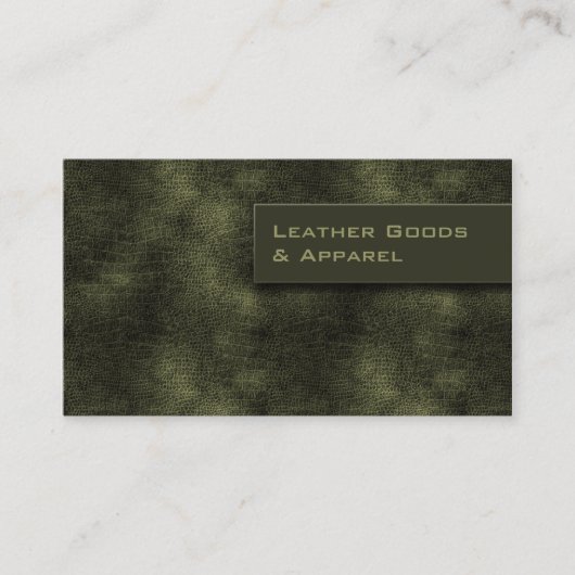 革名刺の緑 名刺 (正面)
