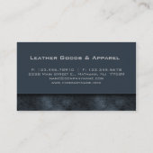 革名刺の青 名刺 (裏面)