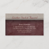 革名刺「nのスエードバーガンディ 名刺 (裏面)