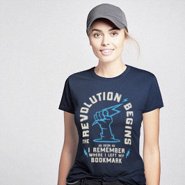 革命がブックの恋人を開始おもしろい Tシャツ