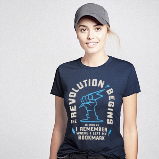 革命がブックの恋人を開始おもしろい Tシャツ