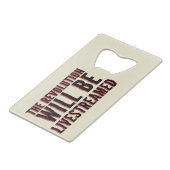 革命が盛り上がる クレジットカード栓抜き (正面アングル)