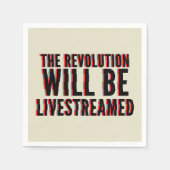 革命が盛り上がる スタンダードカクテルナプキン (正面)