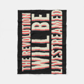 革命が盛り上がる フリースブランケット (正面)