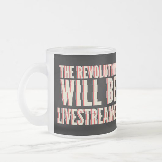 革命が盛り上がる フロストグラスマグカップ (左)