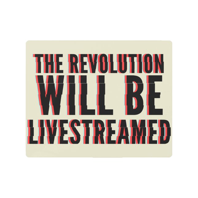 革命が盛り上がる メタルプリント (正面)