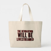 革命が盛り上がる ラージトートバッグ (裏面)