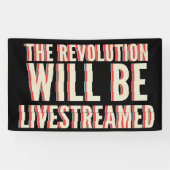 革命が盛り上がる 横断幕 (横)