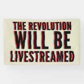 革命が盛り上がる 横断幕 (横)