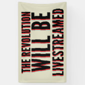 革命が盛り上がる 横断幕 (縦)