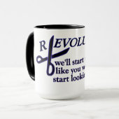 革命と進化 マグカップ (正面左)