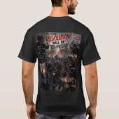 革命はテレビで放送される Tシャツ (裏面)
