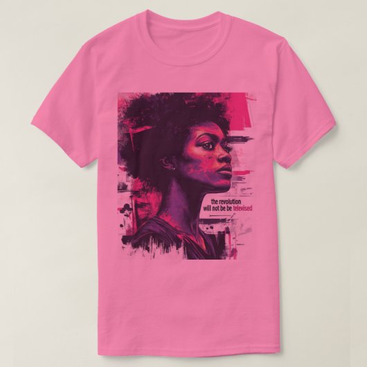 革命はテレビで流されない Tシャツ (デザイン正面)