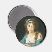 革命婦人フランスのポートレート マグネット (正面/裏面)