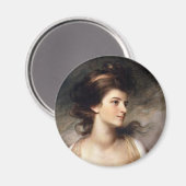 革命婦人フランスのポートレート マグネット (正面/裏面)