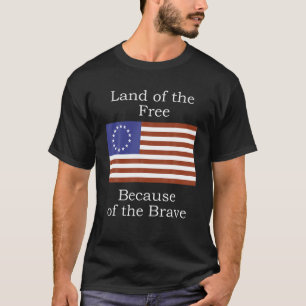 革命家からのベッツィ・ロス・アメリカ国旗の自由 Tシャツ